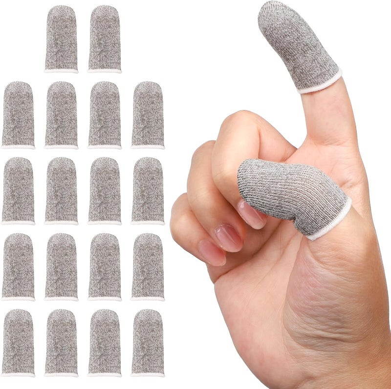 ENPOINT 20 Pack Anti-Sweat Mobile Gaming Finger Sleeves for Gaming, Breathable Thumb Covers Smooth Finger Covers for Mobile Games, iPad Gaming Accessories,Phone Gaming Accessories, Light Grey - Image 1